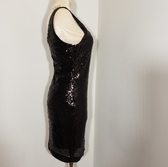 Rue 21 black sequined dress back zip size Small - Picture 4 of 6